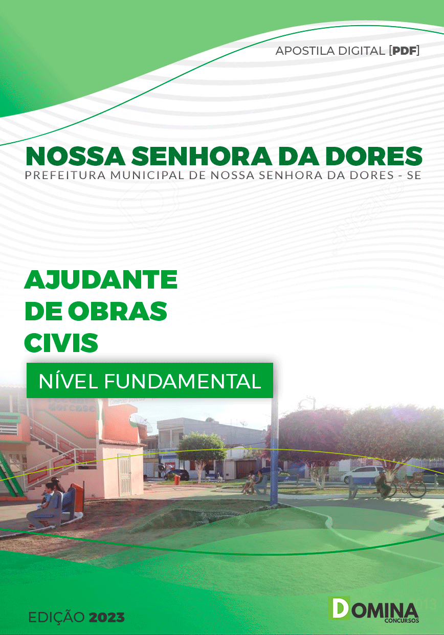 Apostila Nossa Senhora das Dores SE 2023 Ajudante Obras Civil