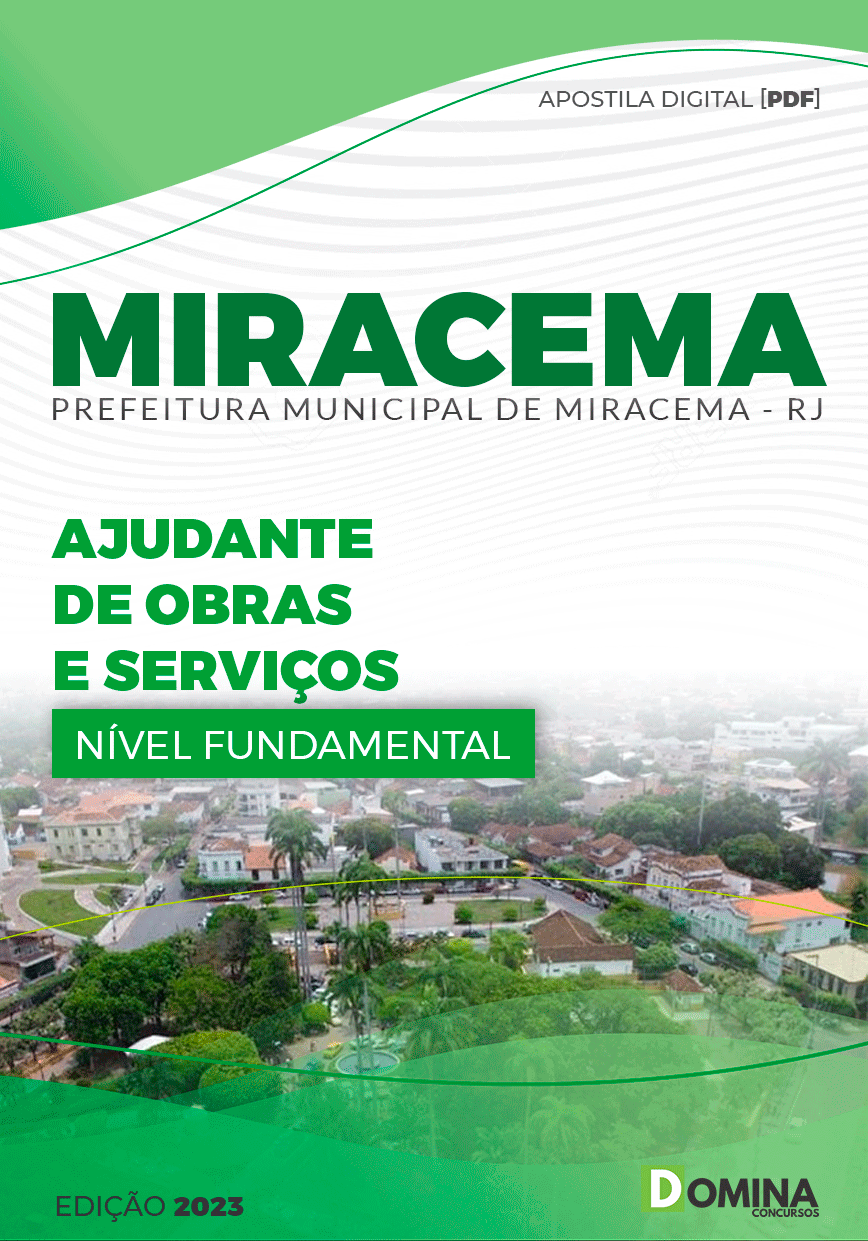 Apostila Pref Miracema RJ 2023 Ajudante de Obras e Serviços