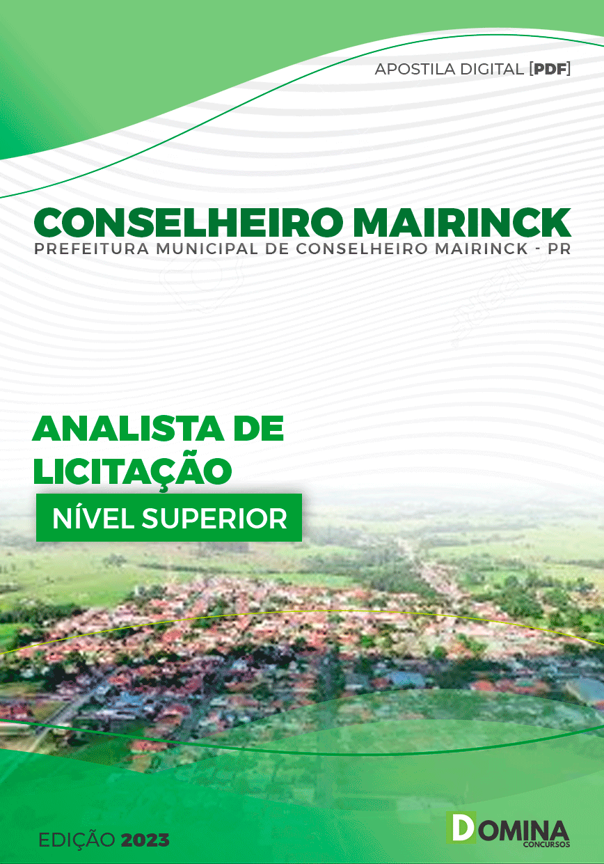 Pref Conselheiro Mairinck PR 2023 Analista de Licitação