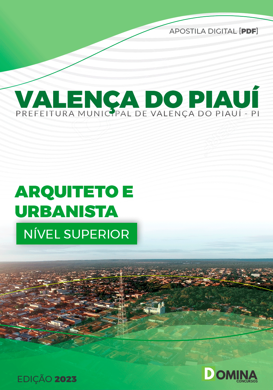 Apostila Concurso Pref Valença PI 2023 Arquiteto Urbanismo