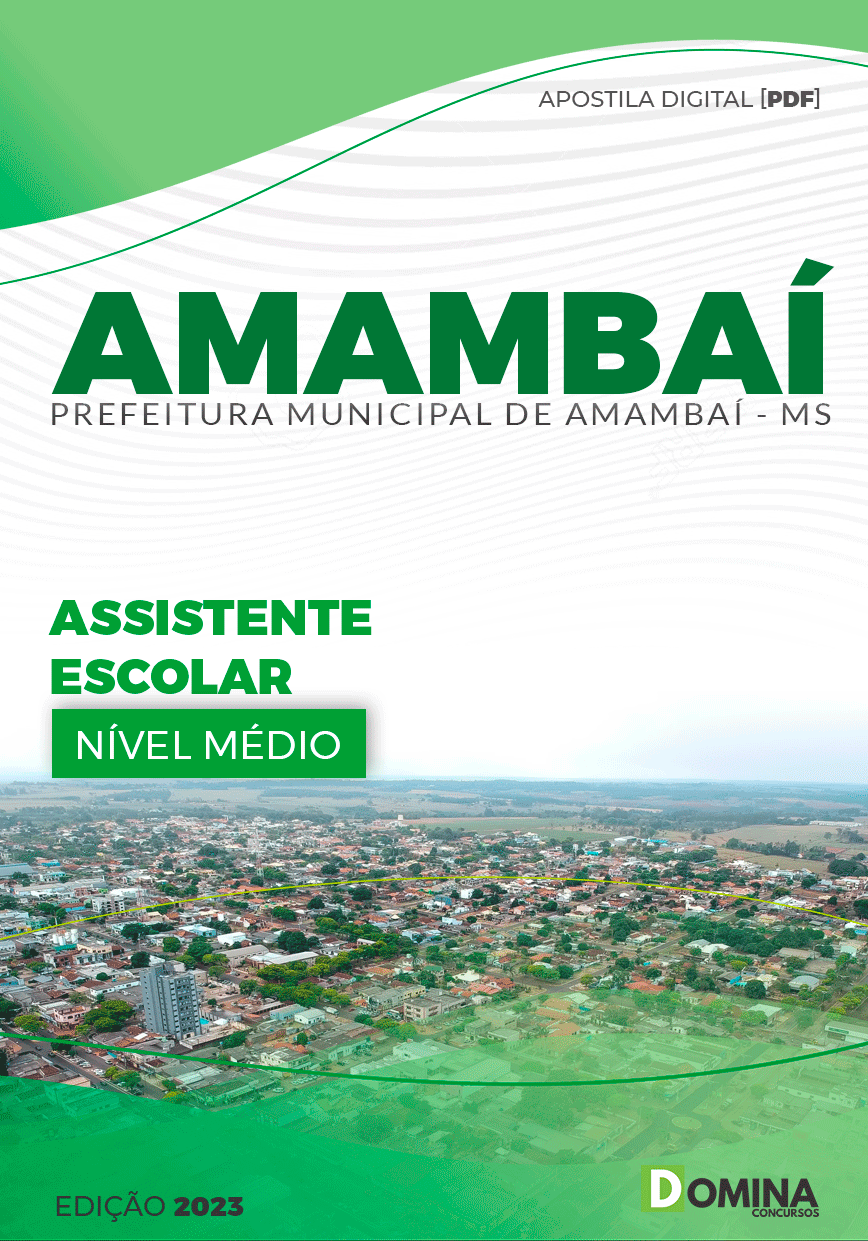 Apostila Concurso Pref Amambai MS 2023 Assistente Escolar