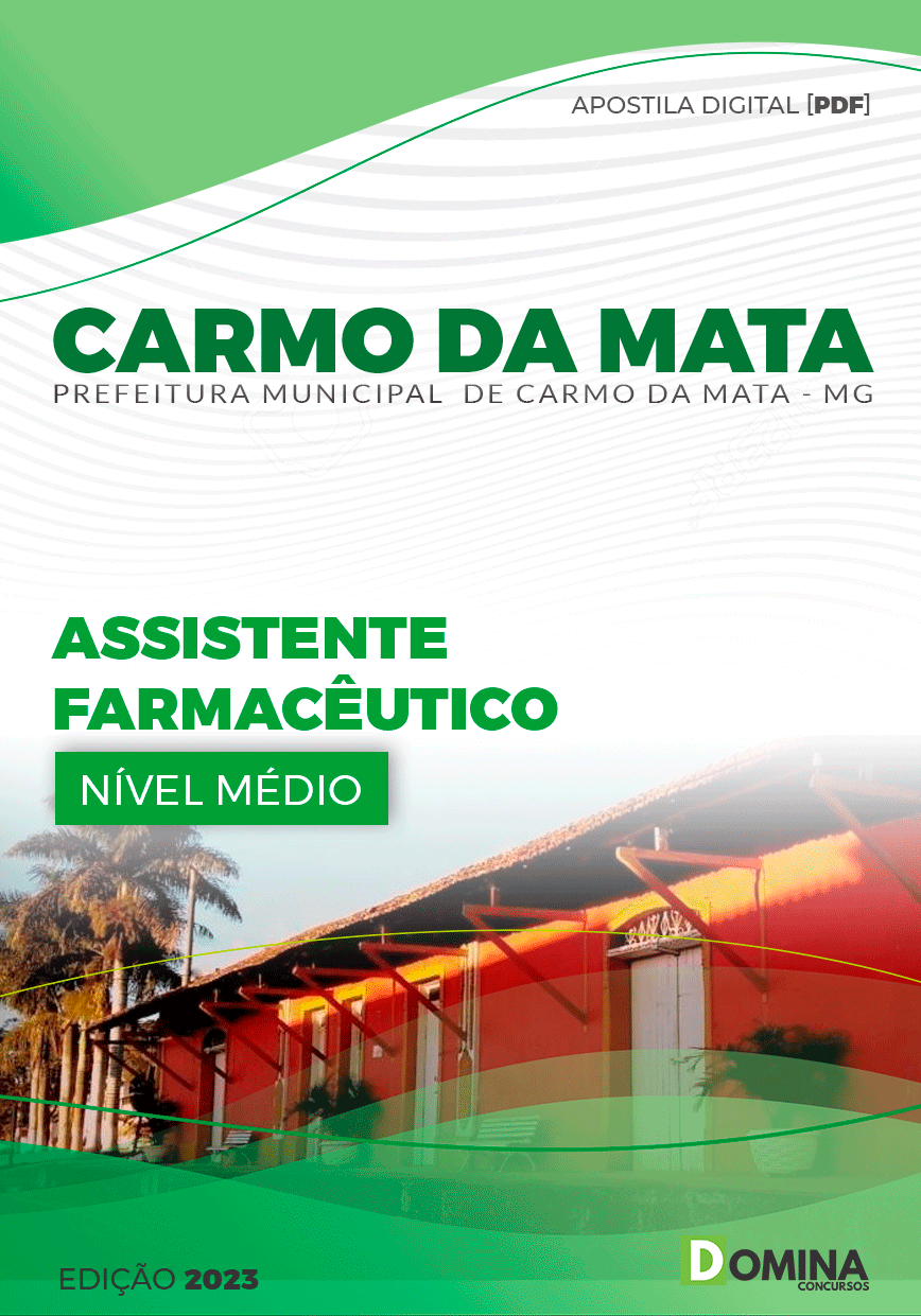 Apostila Pref Carmo da Mata MG 2023 Assistente Farmacêutico