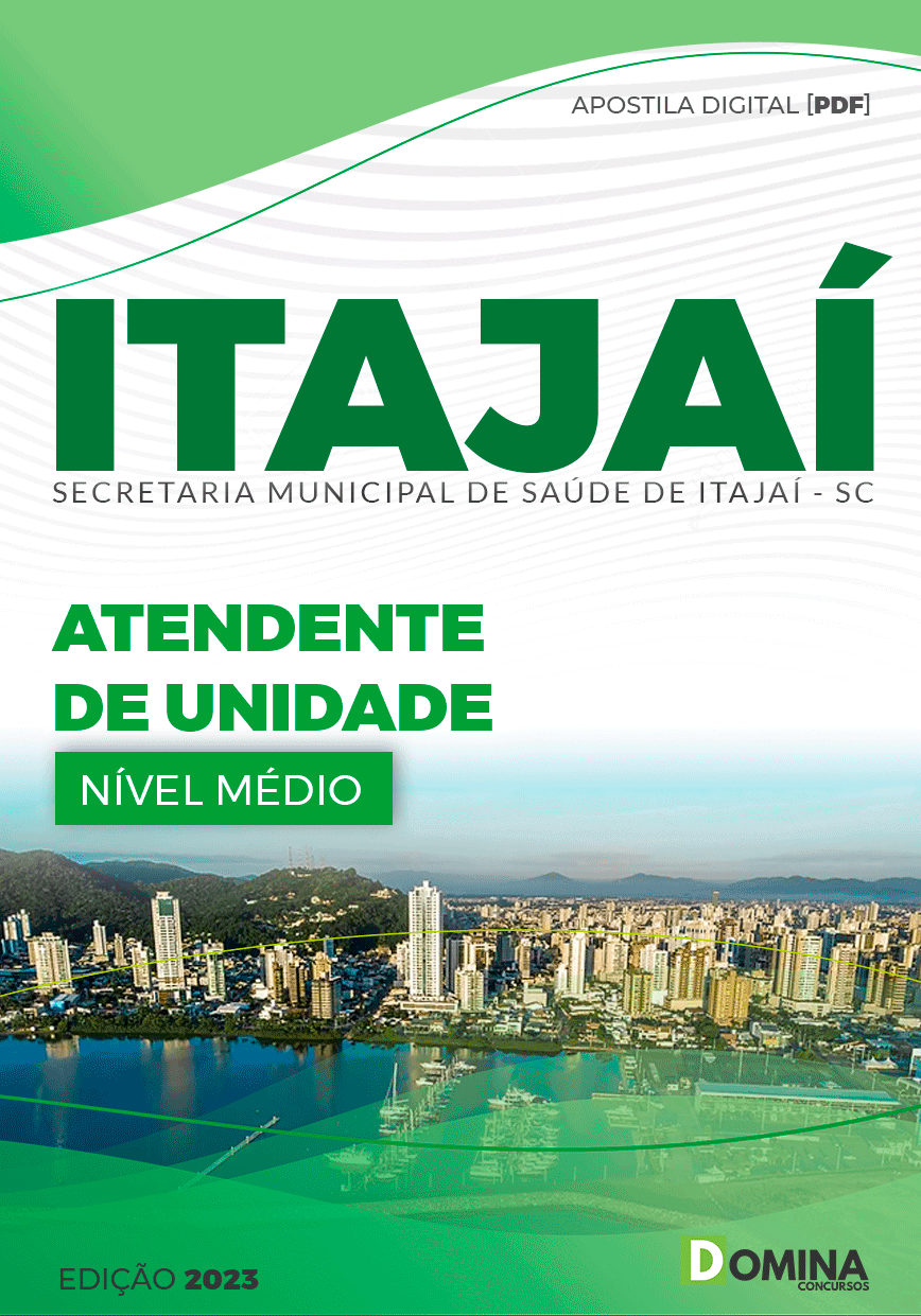 Apostila Pref Itajaí SC 2023 Atendente de Unidade