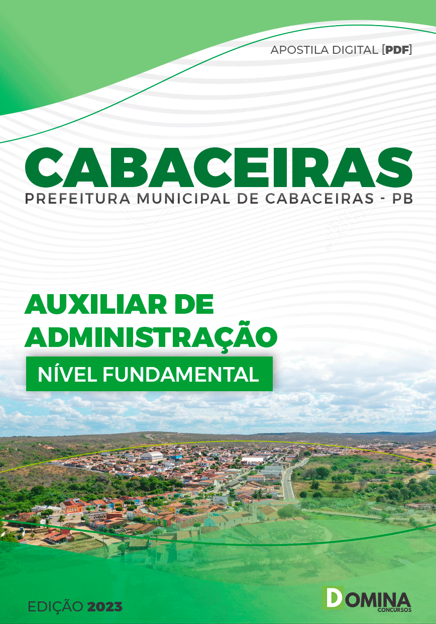Apostila Pref Cabaceiras PB 2023 Auxiliar de Administração