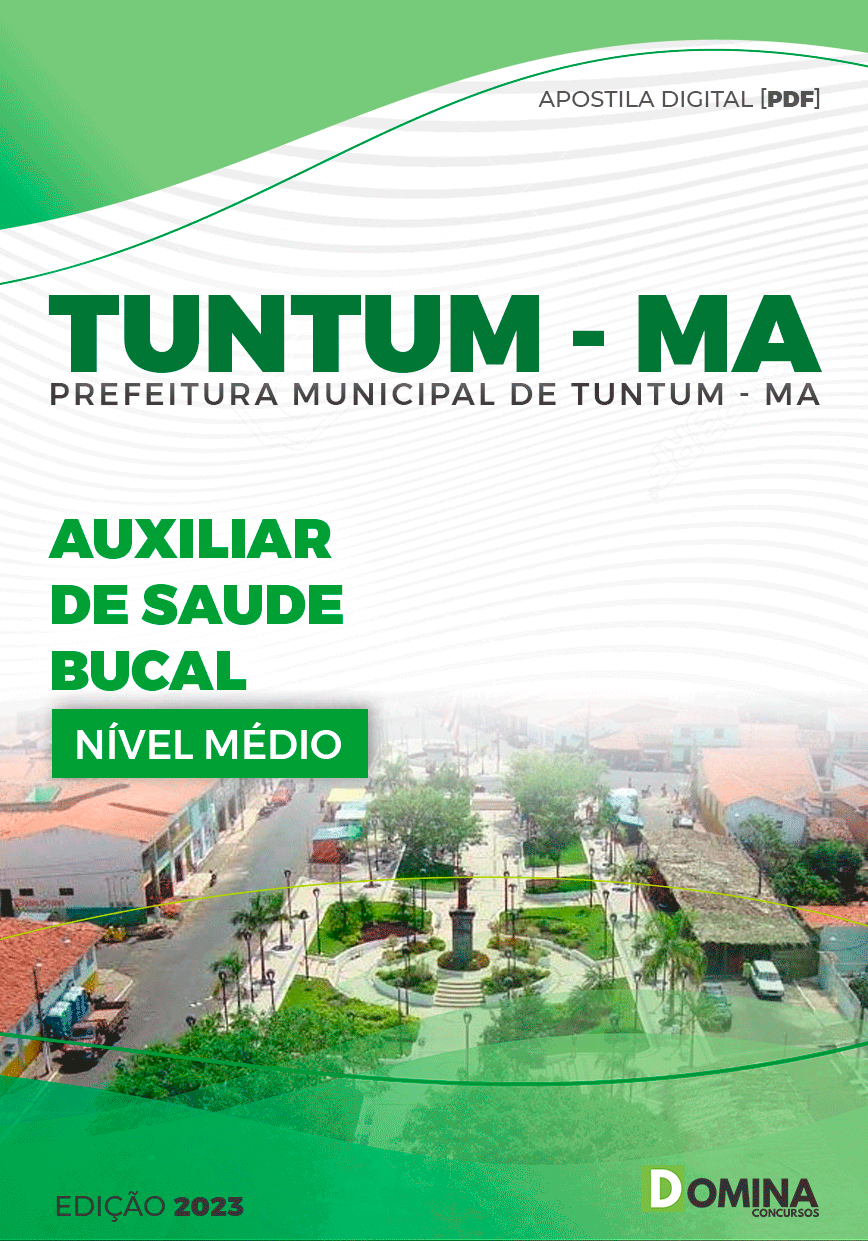 Apostila Concurso Pref Tuntum MA 2024 Auxiliar Saúde Bucal