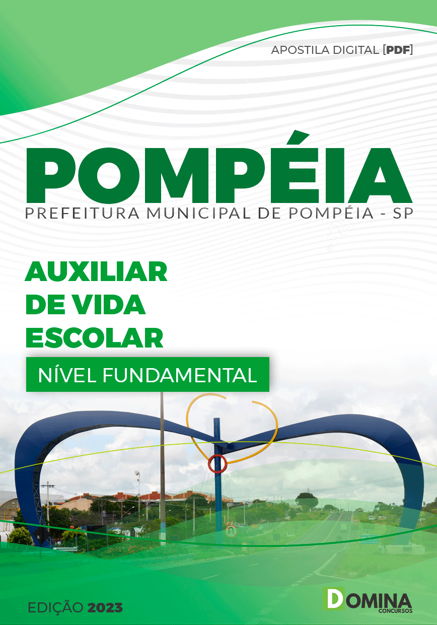 Apostila Pref Pompéia SP 2023 Auxiliar de Vida Escolar
