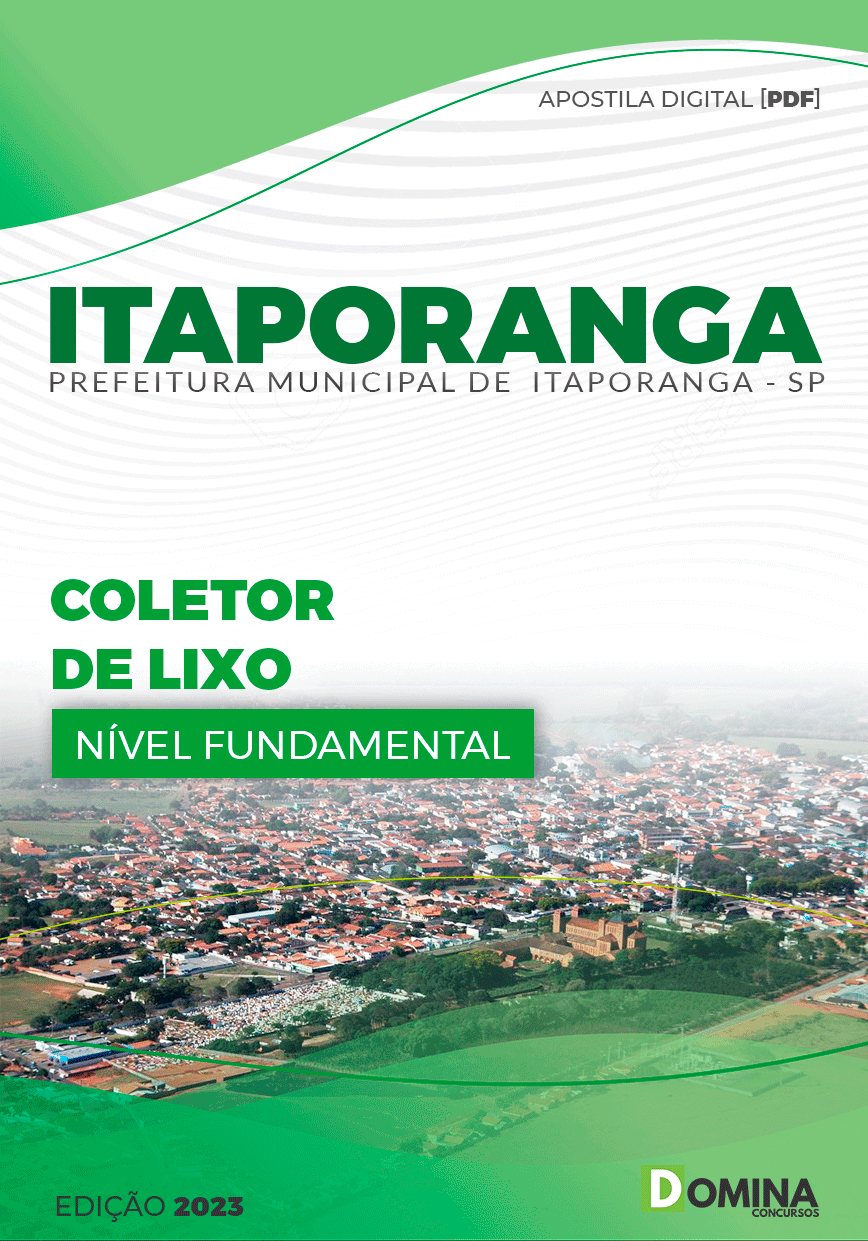 Apostila Concurso Pref Itaporanga SP 2024 Coletor Lixo