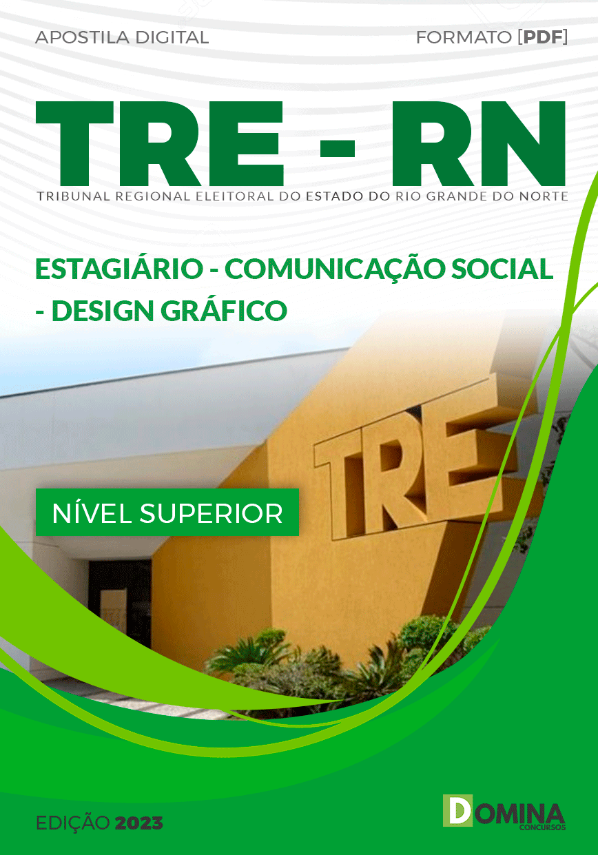 Apostila TRE RN 2023 Comunicação Social Design Gráfico