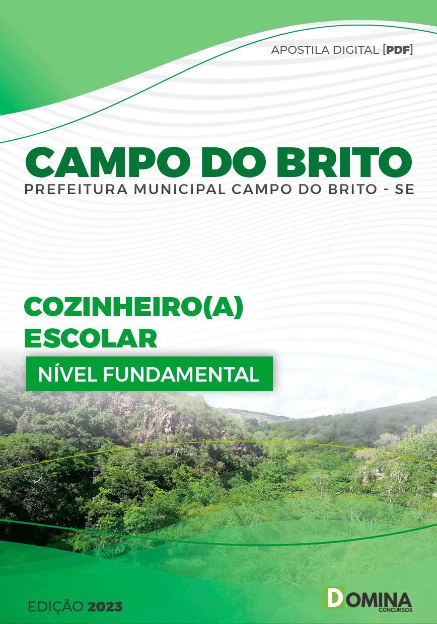 Apostila Pref Campo do Brito SE 2023 Cozinheiro Escolar