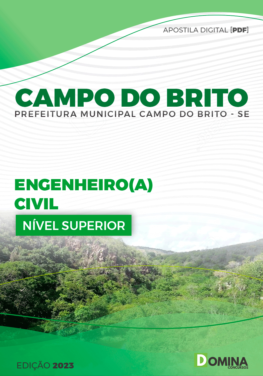 Apostila Pref Campo do Brito SE 2023 Engenheiro Civil