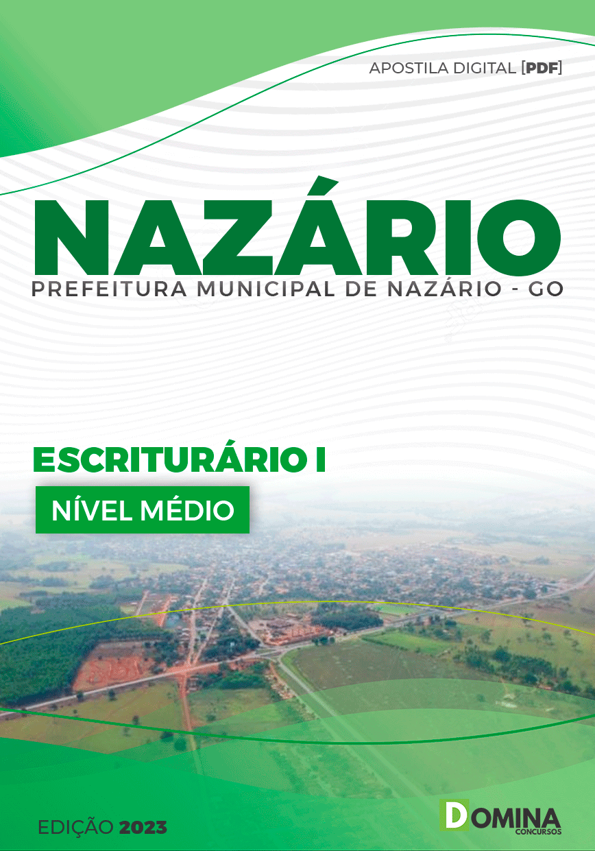 Apostila Pref Nazário GO 2023 Escriturário I