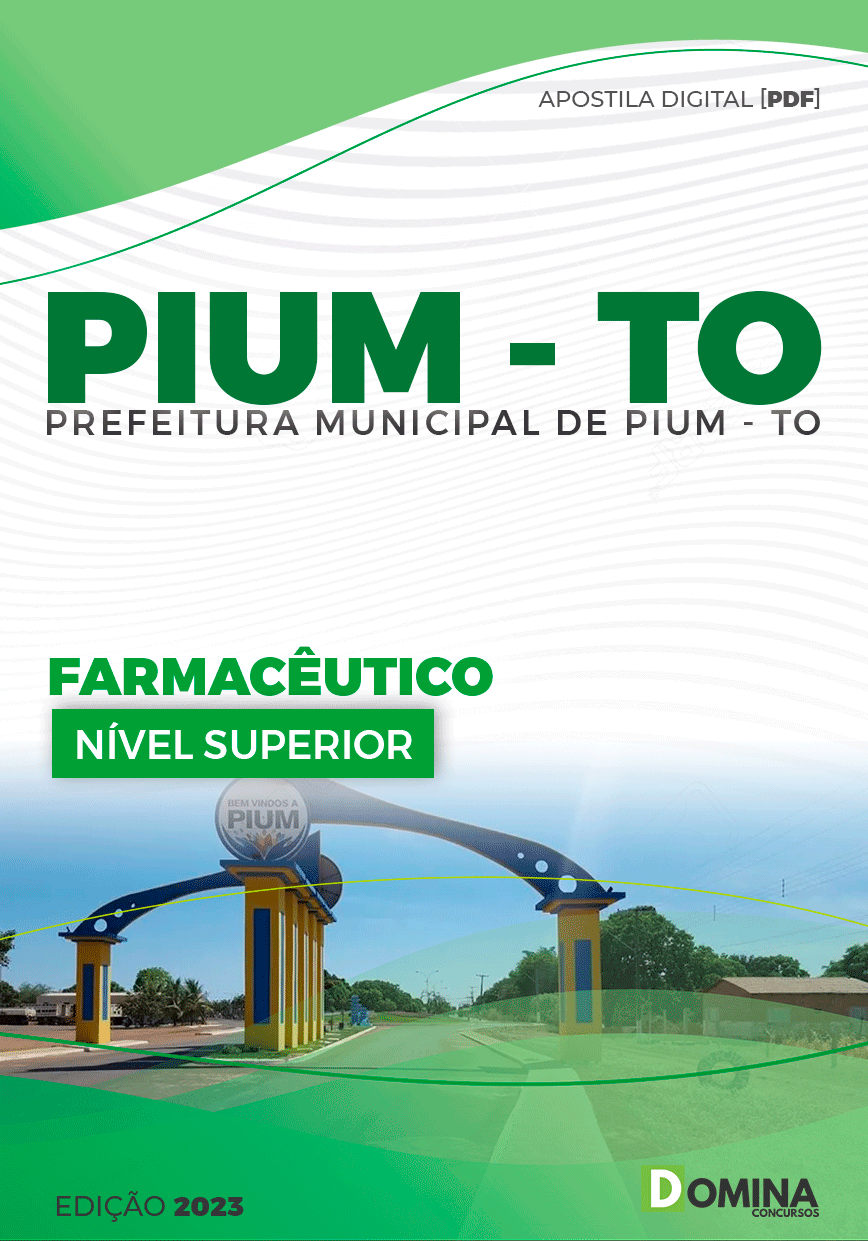 Apostila Concurso Pref Pium TO 2023 Farmacêutico