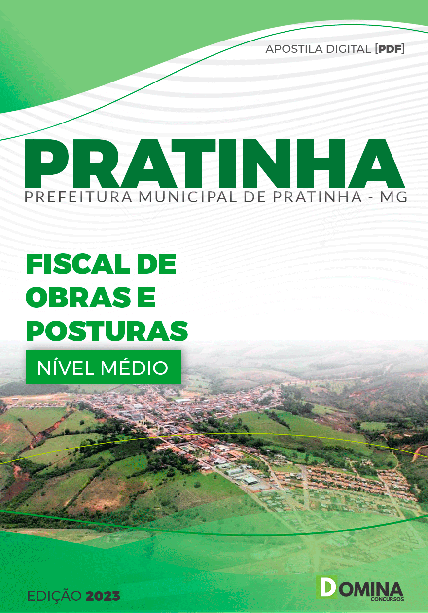 Apostila Concurso Pref Pratinha MG 2023 Fiscal Obras Posturas