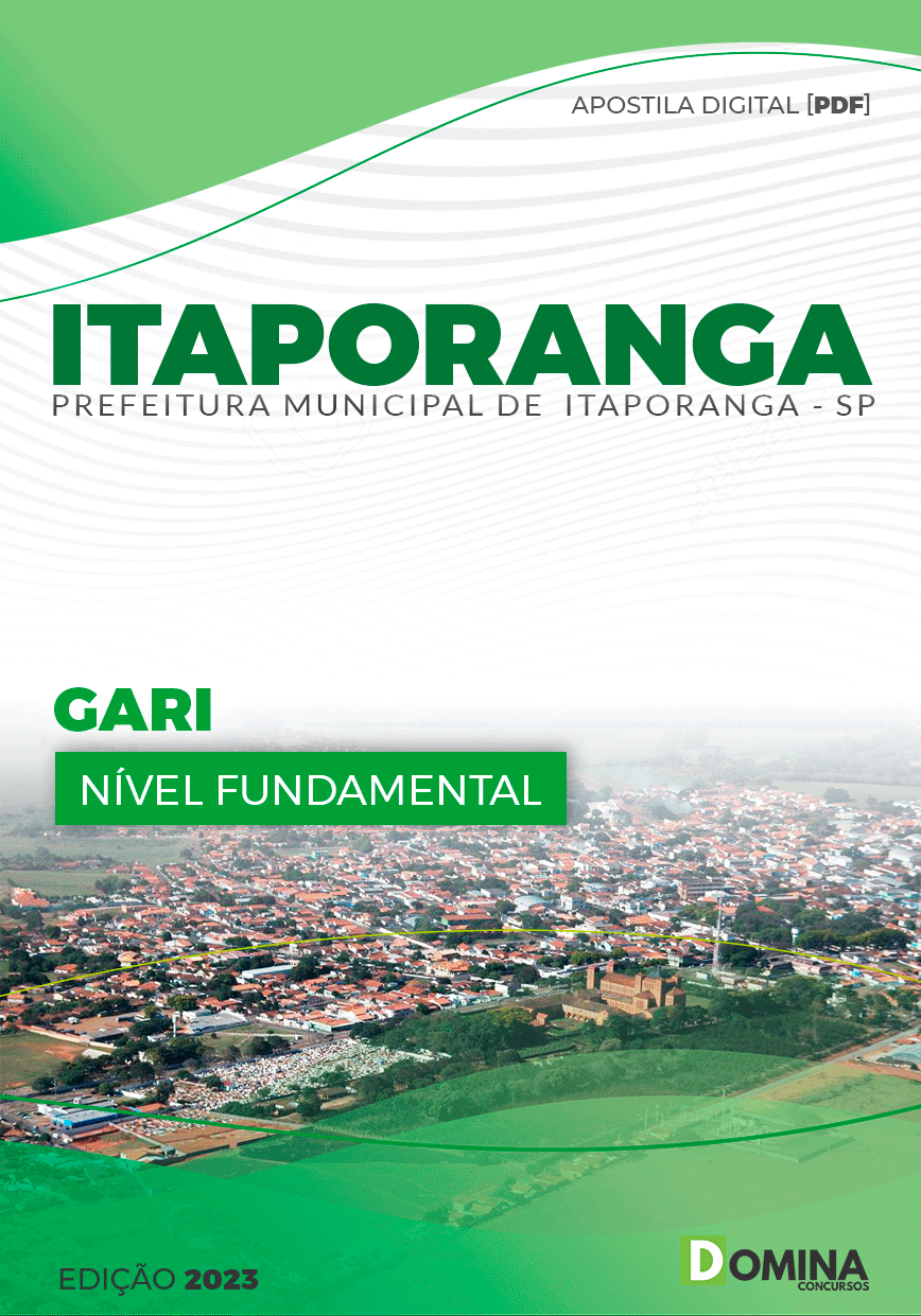 Apostila Concurso Pref Itaporanga SP 2024 Gari