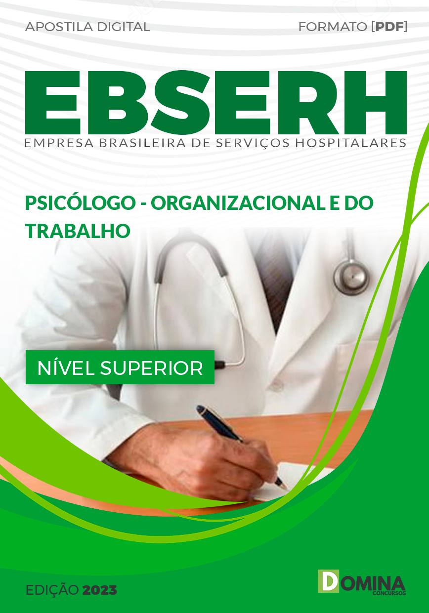 Apostila EBSERH 2023 Psicólogo Organizacional Trabalho