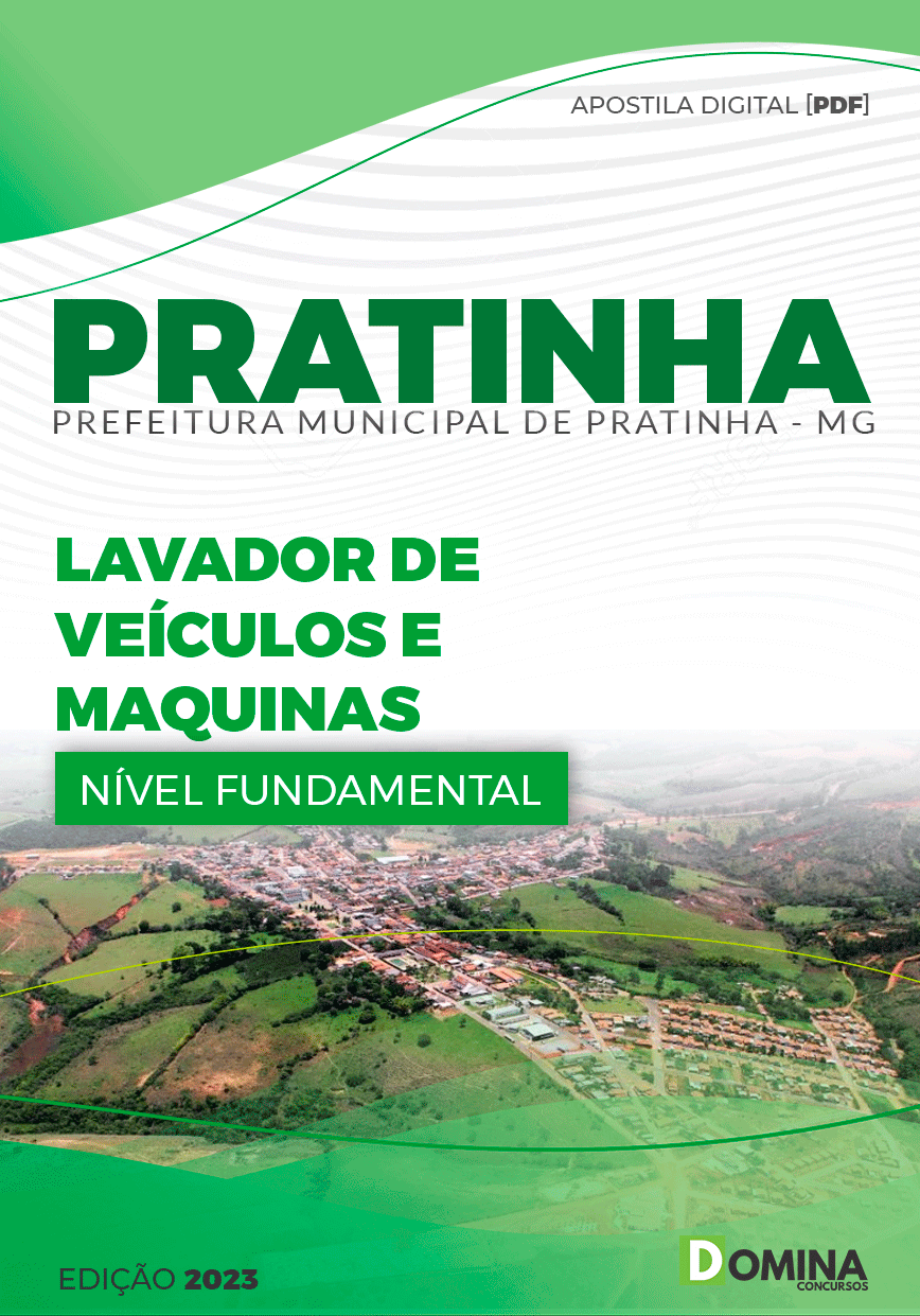 Apostila Concurso Pref Pratinha MG 2023 Lavador Veículo