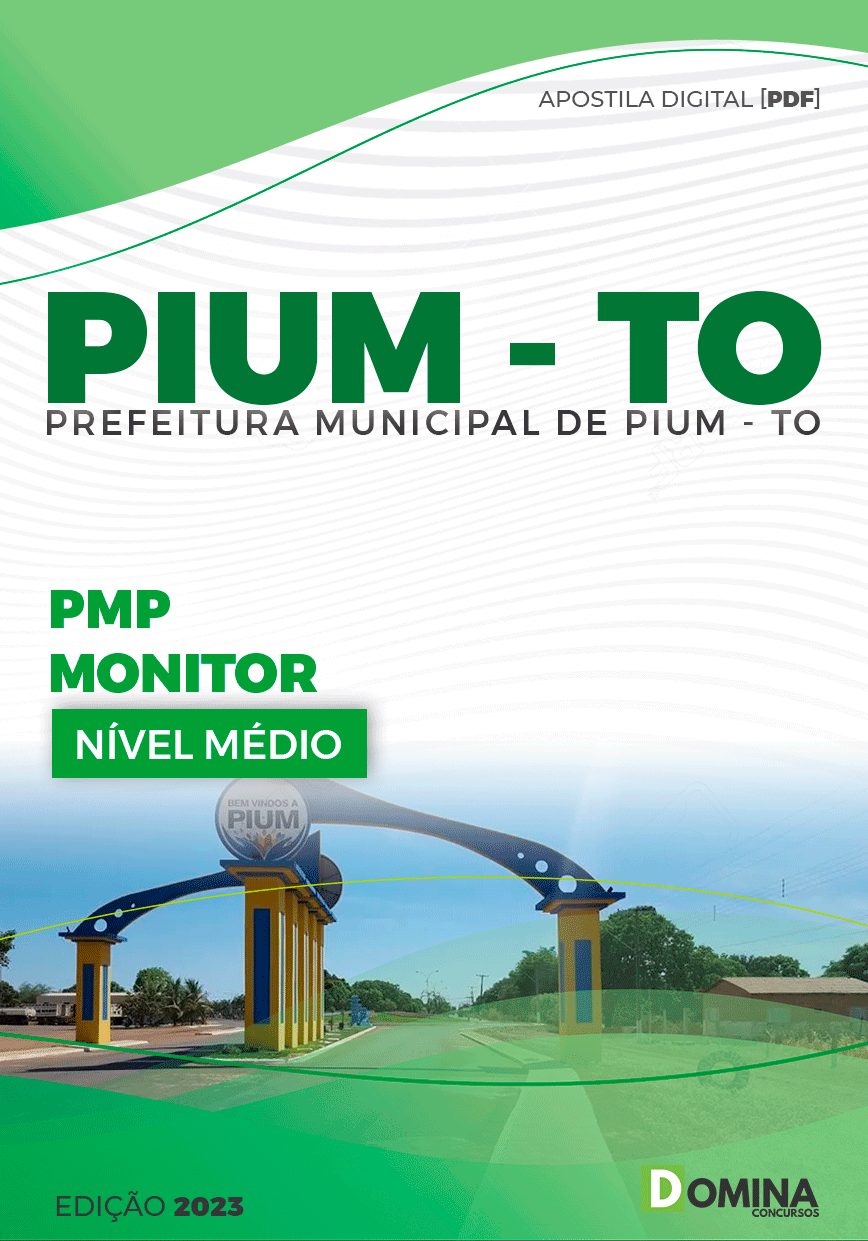 Apostila Concurso Pref Pium TO 2023 Monitor