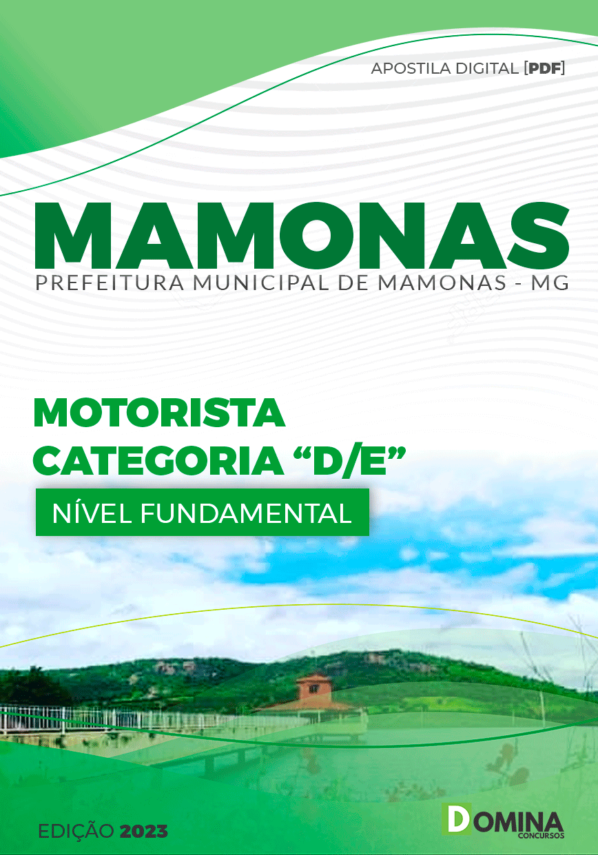 Apostila Pref Mamonas MG 2023 Motorista Categoria D E