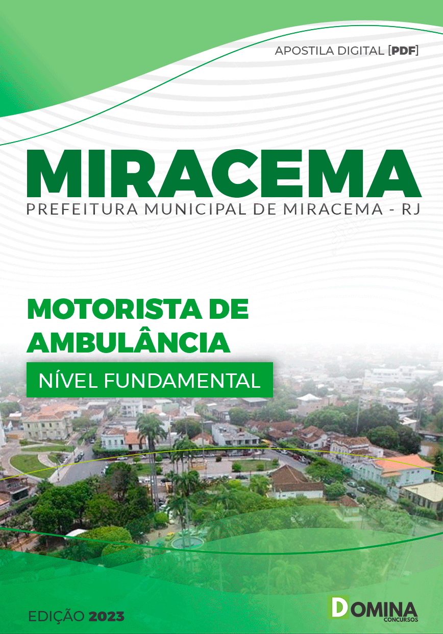 Apostila Pref Miracema RJ 2023 Motorista de Ambulância