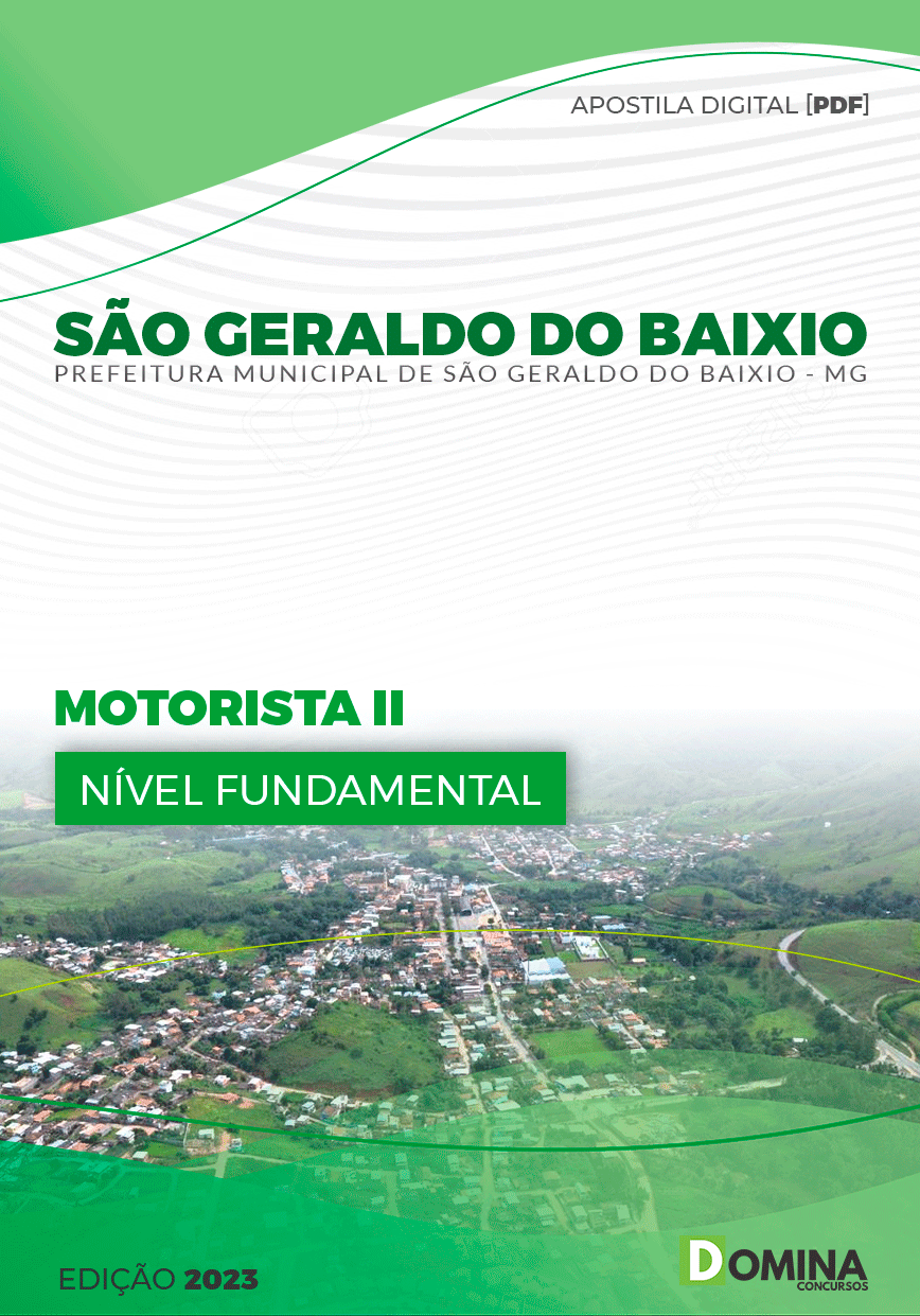 Apostila Pref São Geraldo do Baixio MG 2023 Motorista II