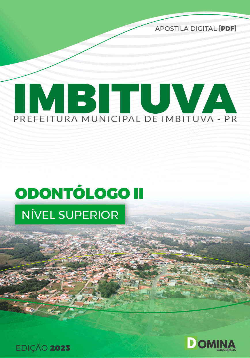 Apostila Prefeitura Imbituva PR 2023 Odontólogo II