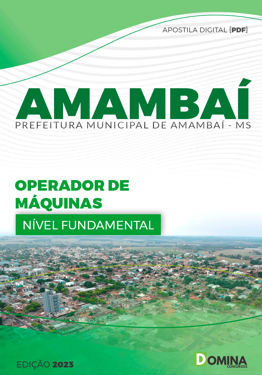 Apostila Concurso Pref Amambai MS 2023 Operador Máquinas