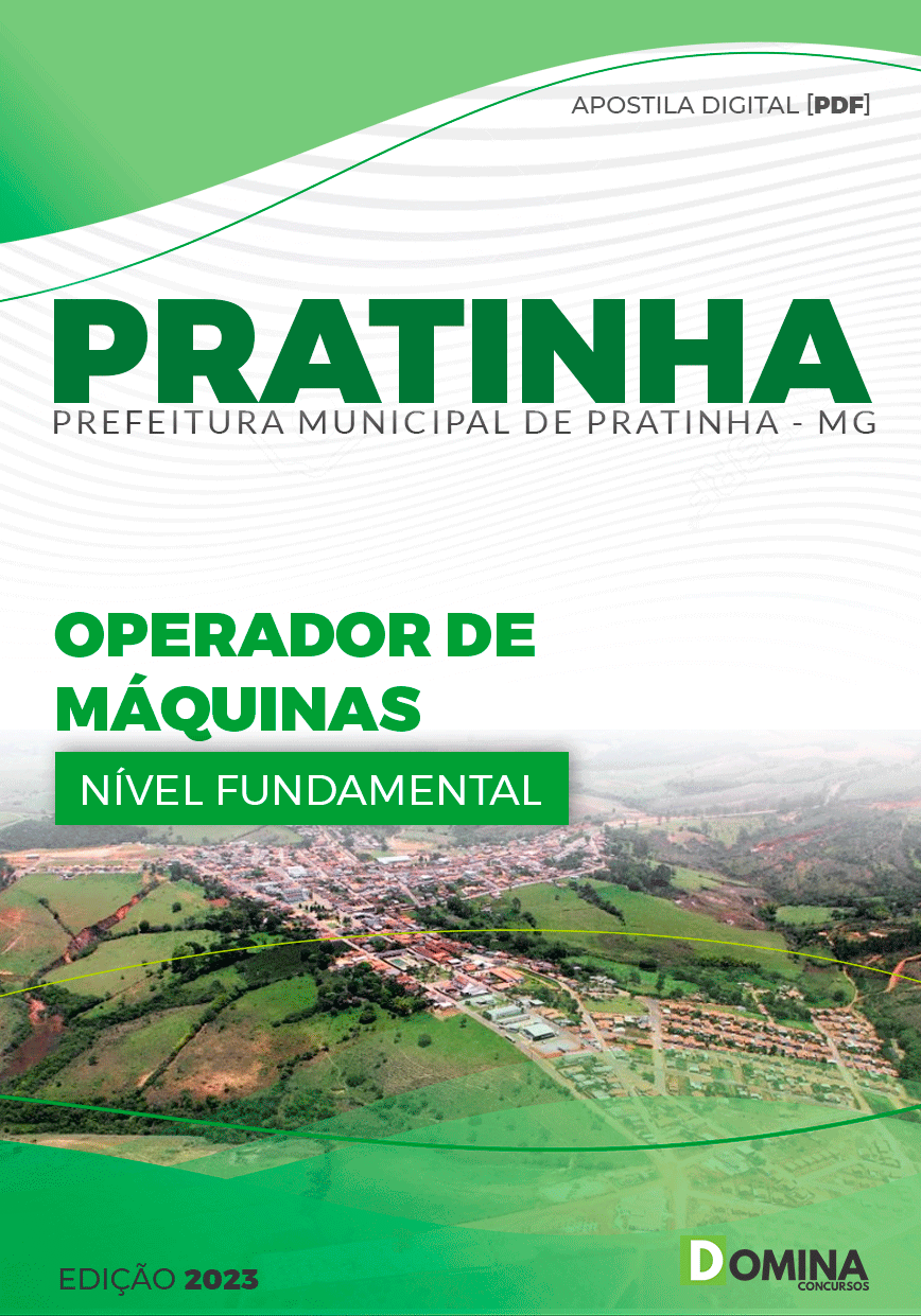 Apostila Concurso Pref Pratinha MG 2023 Operador Máquinas