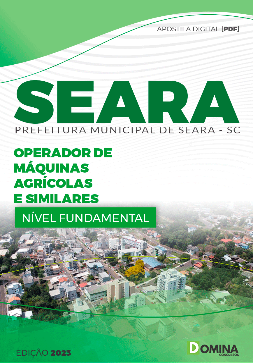 Apostila Concurso Pref Seara SC 2023 Operador Máquinas Agrícolas