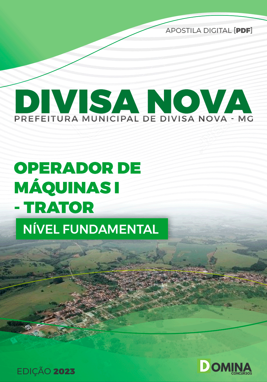 Apostila Prefeitura Divisa Nova MG 2023 Operador Máquinas I
