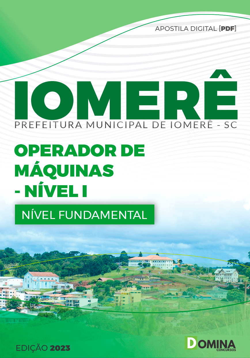 Apostila Pref Iomerê SC 2023 Operador de Máquinas
