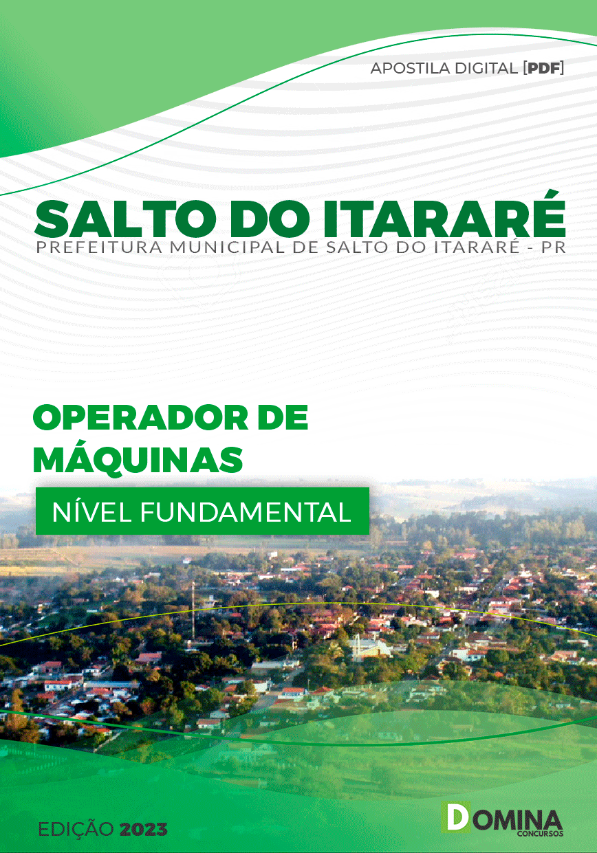 Apostila Pref Salto do Itararé PR 2023 Operador de Máquinas
