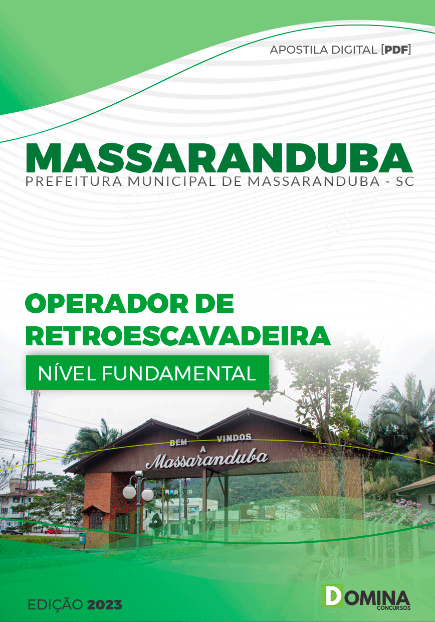 Apostila Pref Massaranduba SC 2023 Operador Retroescavadeira