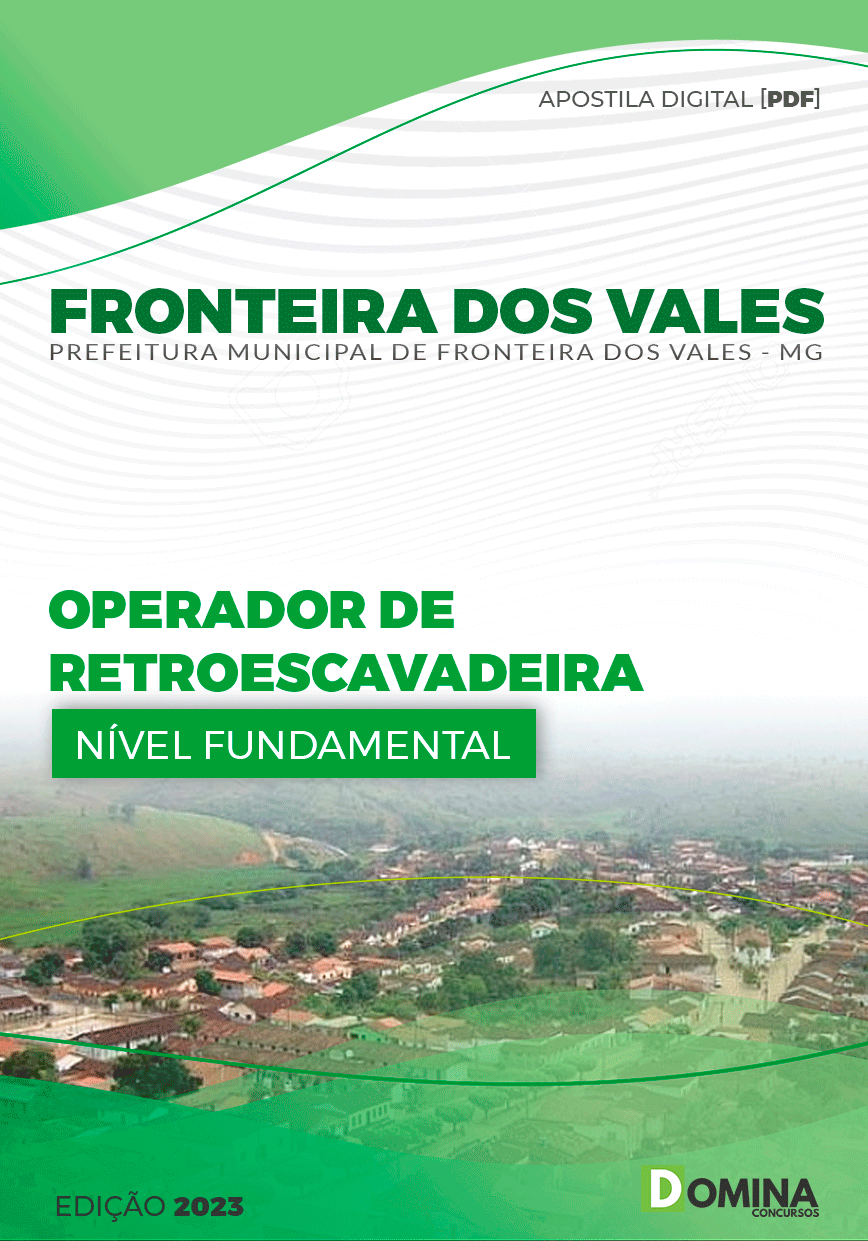 Pref Fronteira dos Vales MG 2024 Operador de Retroescavadeira