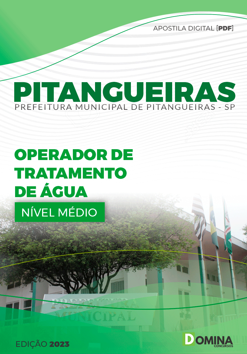 Apostila Pref Pitangueiras SP 2024 Operador Tratamento Água