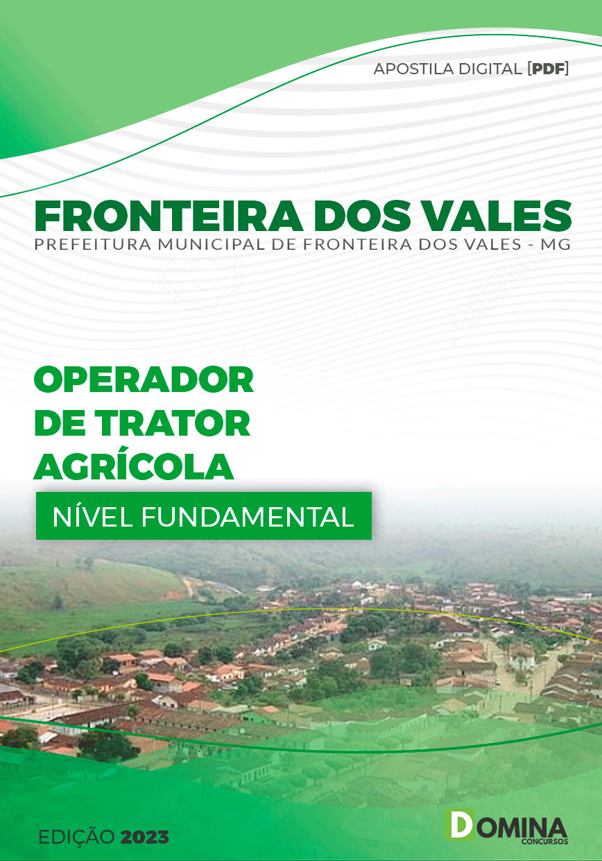 Pref Fronteira dos Vales MG 2024 Operador de Trator Agrícola