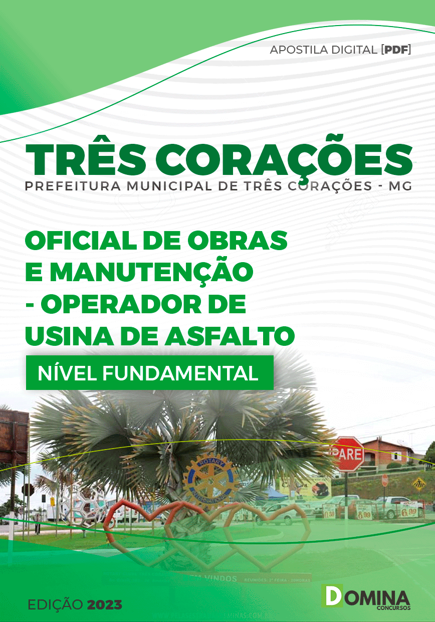 Apostila Pref Três Corações MG 2024 Operador Usina Asfalto