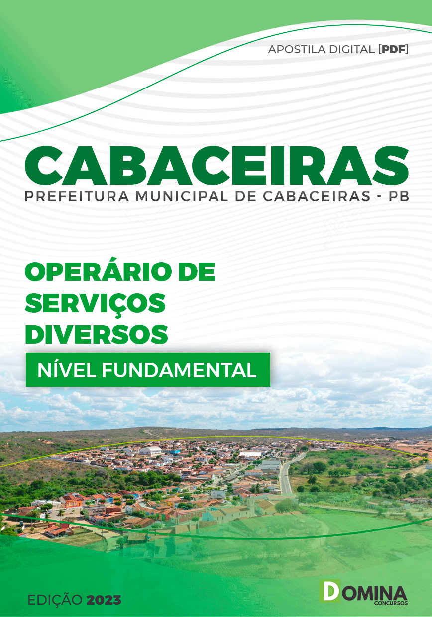 Apostila Pref Cabaceiras PB 2023 Operário de Serviços Diversos