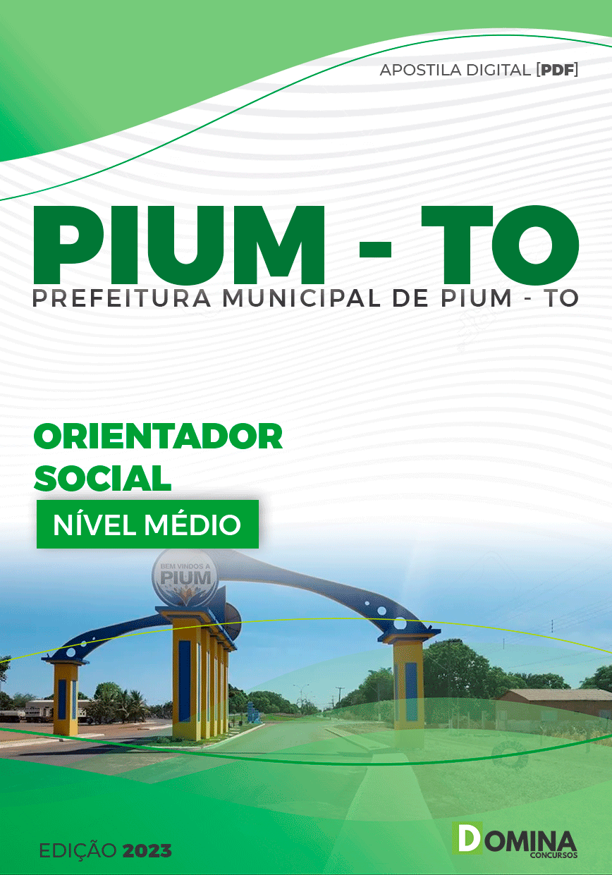Apostila Concurso Pref Pium TO 2023 Orientador Social