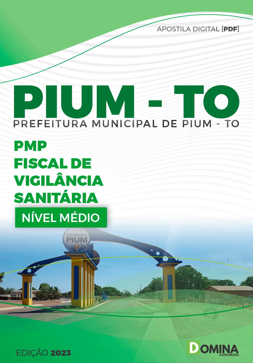 Apostila Concurso Pref Pium TO 2023 Fiscal Vigilância Sanitária