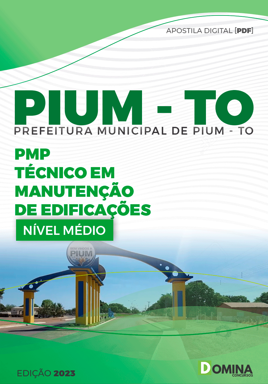 Apostila Pref Pium TO 2023 Técnico Manutenção Edificações