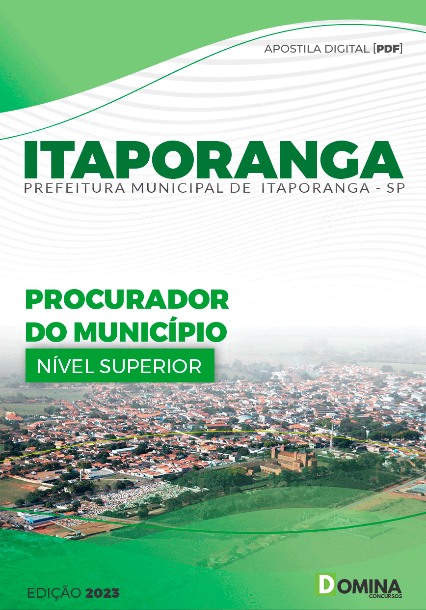 Apostila Pref Itaporanga SP 2024 Procurador Município