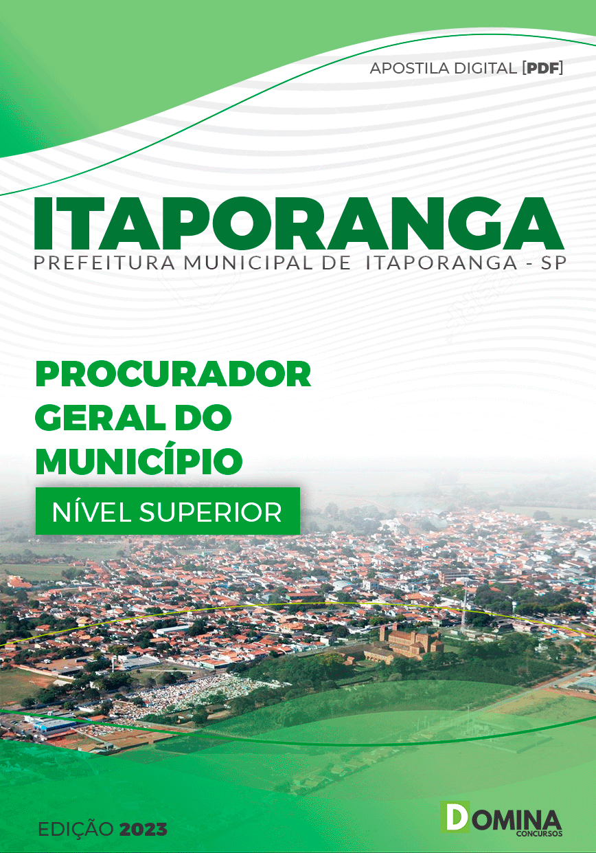 Apostila Pref Itaporanga SP 2024 Procurador Geral Município