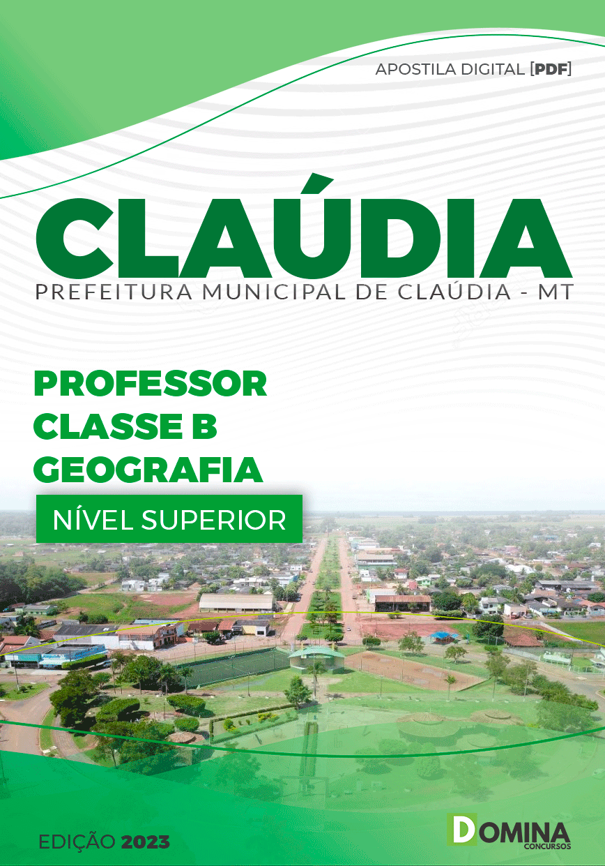 Apostila Pref Cláudia MT 2023 Professor Geografia