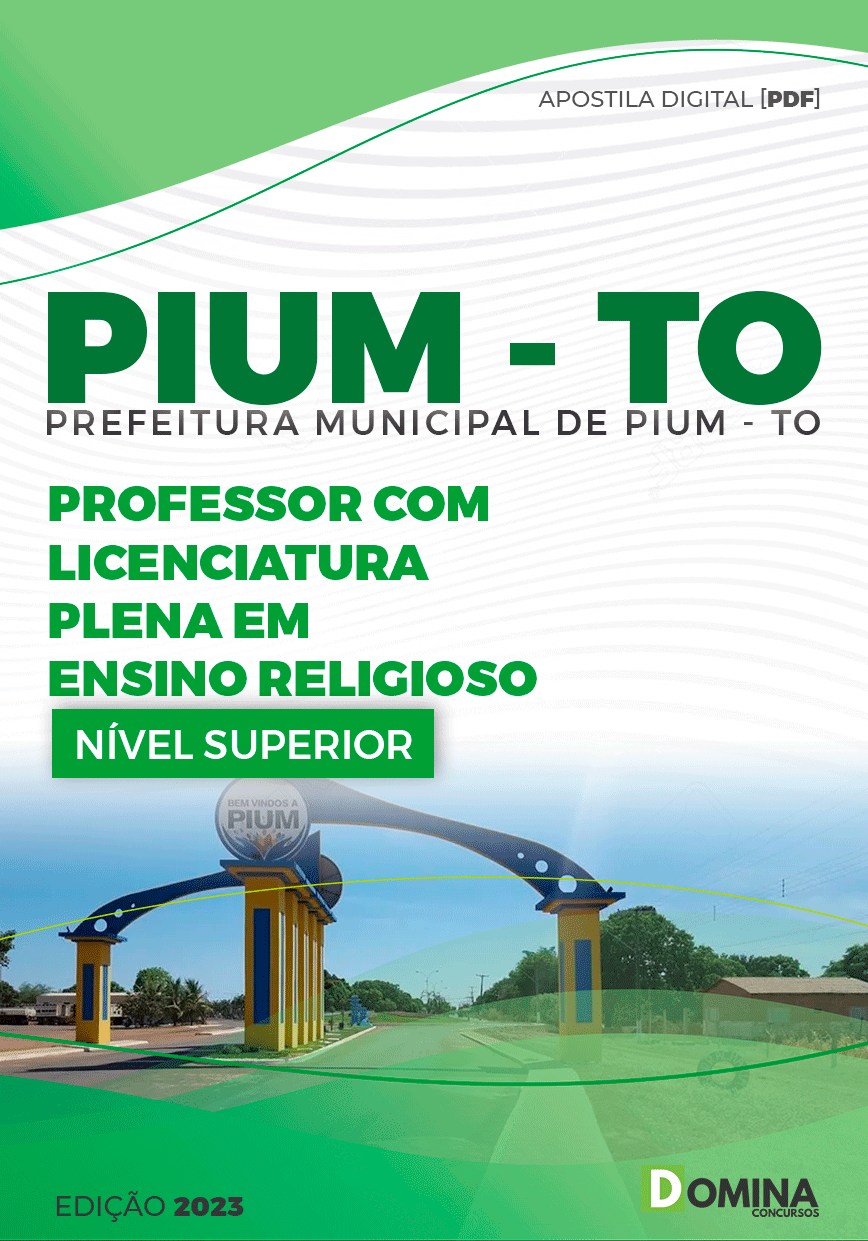 Apostila Concurso Pref Pium TO 2023 Professor Ensino Religioso