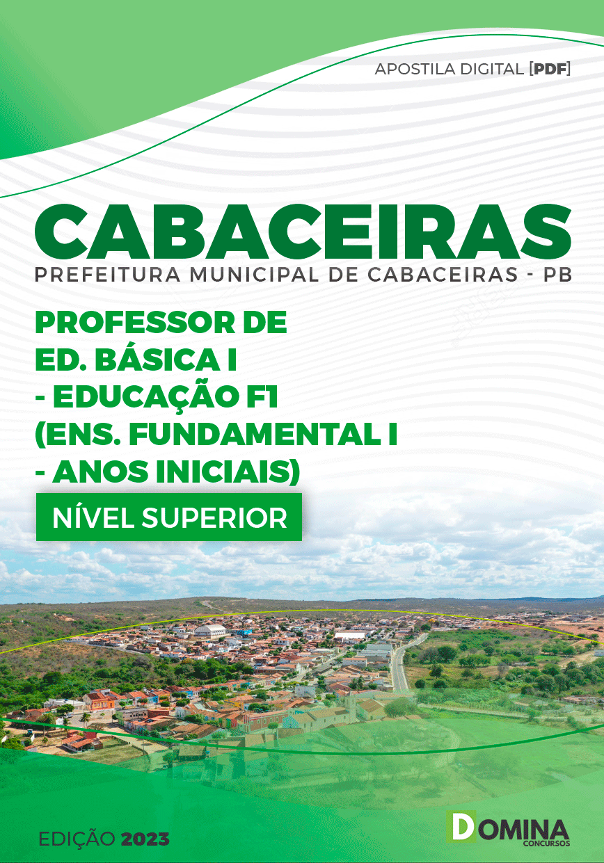 Apostila Pref Cabaceiras PB 2023 Professor de Anos Iniciais