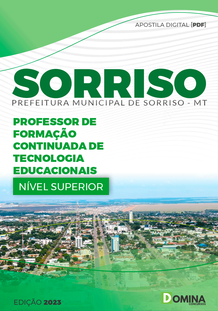 Pref Sorriso MT 2023 Prof de Formação Tecnologia Educacionais