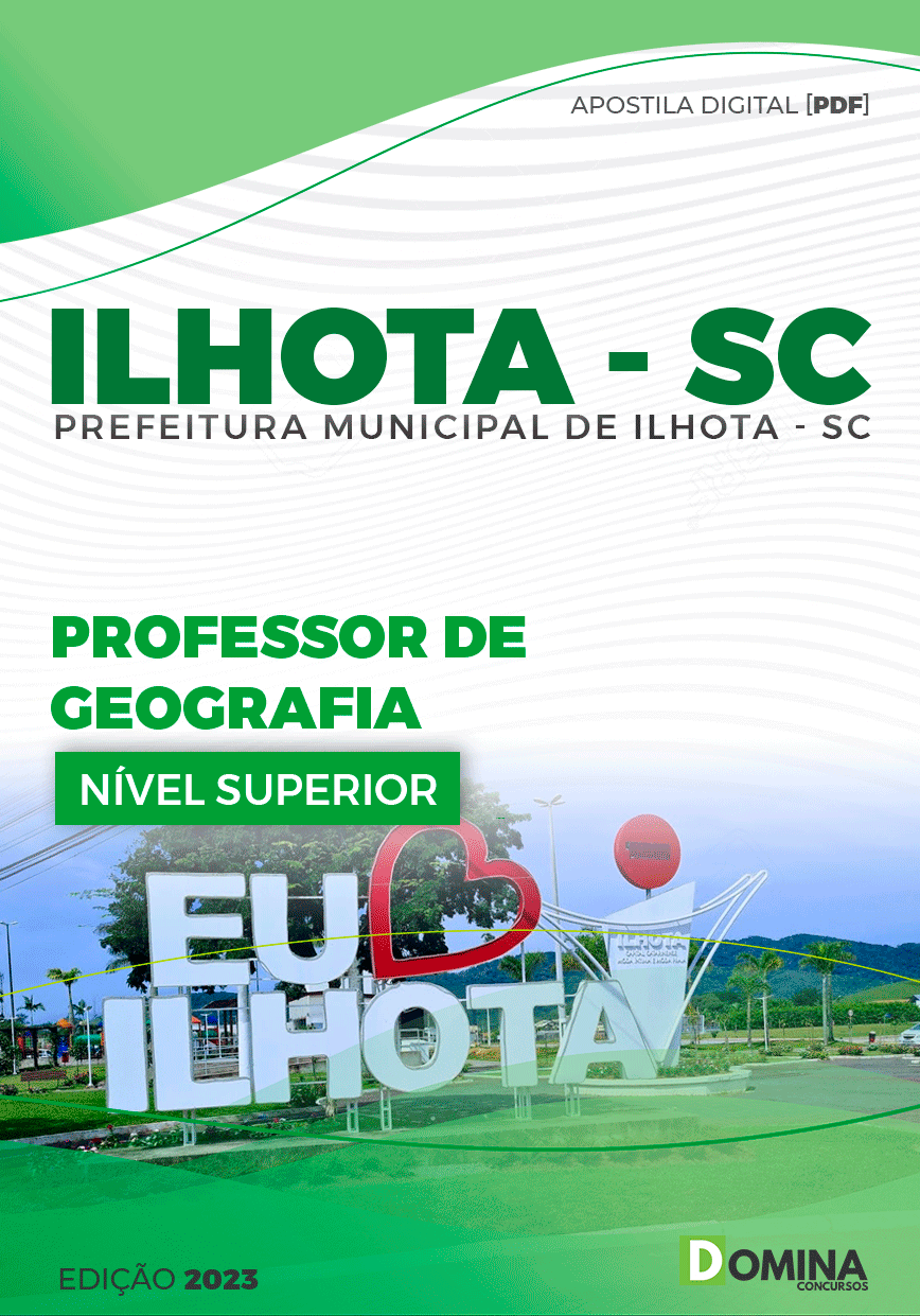 Apostila Pref Ilhota SC 2023 Professor de Geografia
