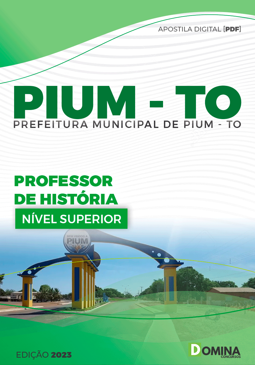 Apostila Concurso Pref Pium TO 2023 Professor História