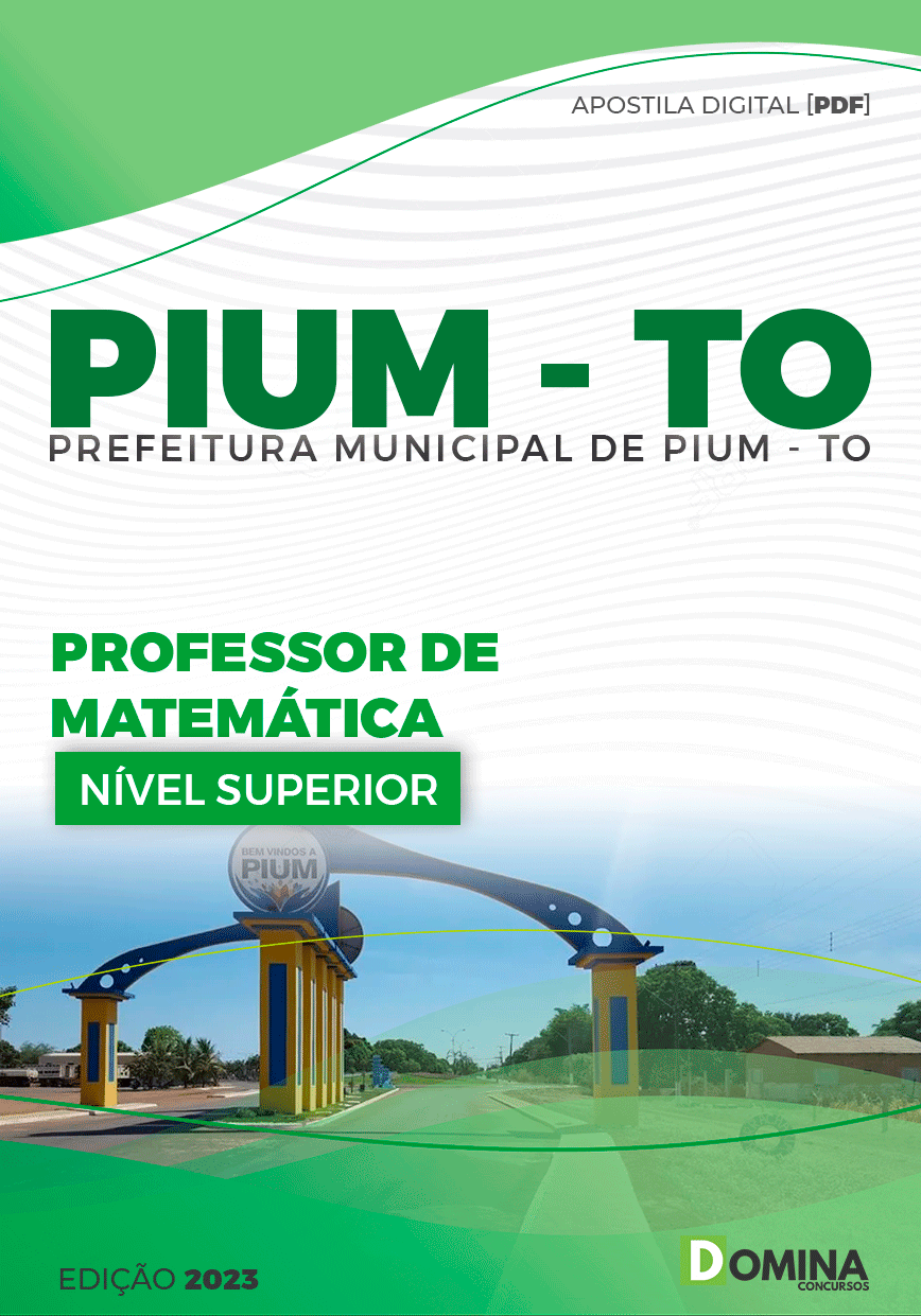 Apostila Concurso Pref Pium TO 2023 Professor Matemática
