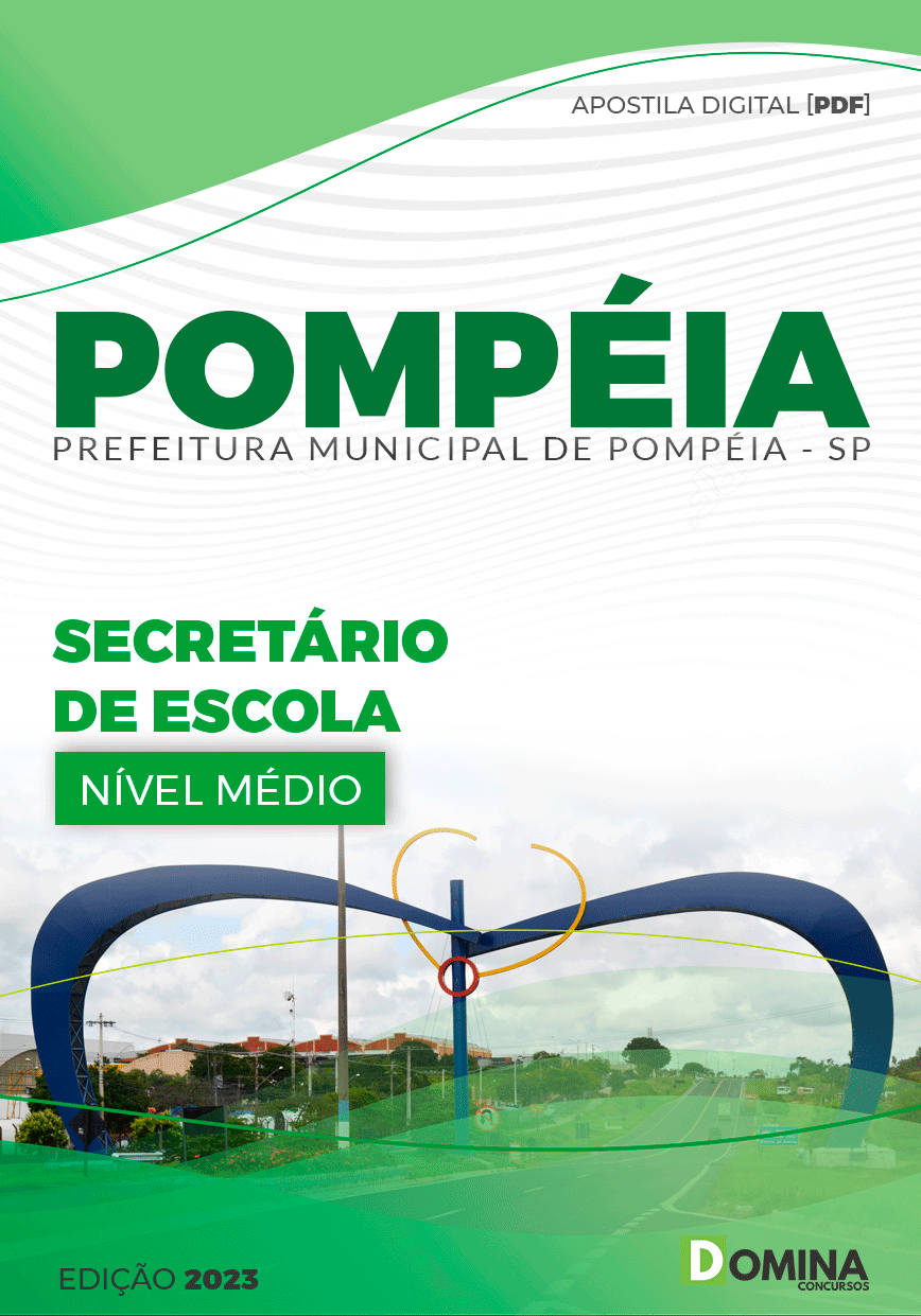 Apostila Pref Pompéia SP 2023 Secretário de Escola